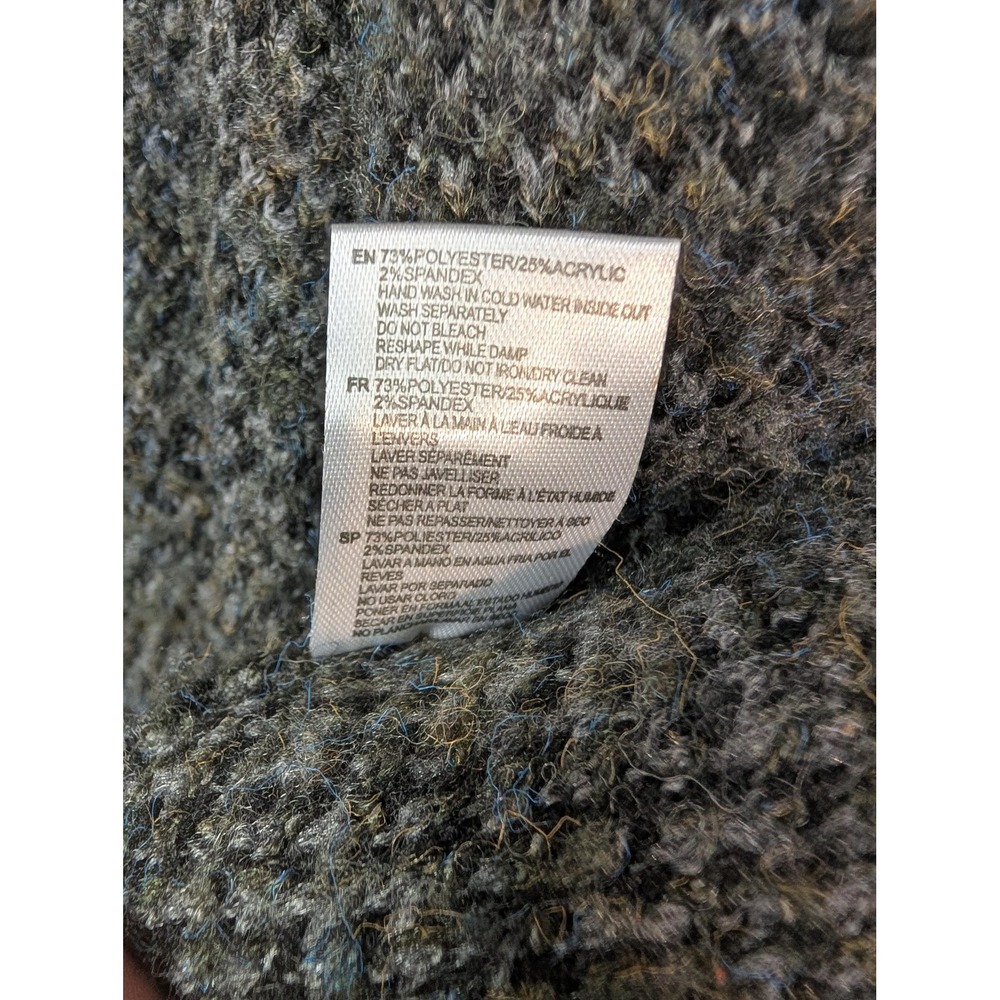 Moth Cardigan Sweater Womens Medium Green Gray Camo Open Front Anthropologie - Picture 6 of 7